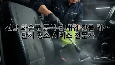 전남 화순군 동복면 대형 건물 청소, 단체 청소 서비스 전문가